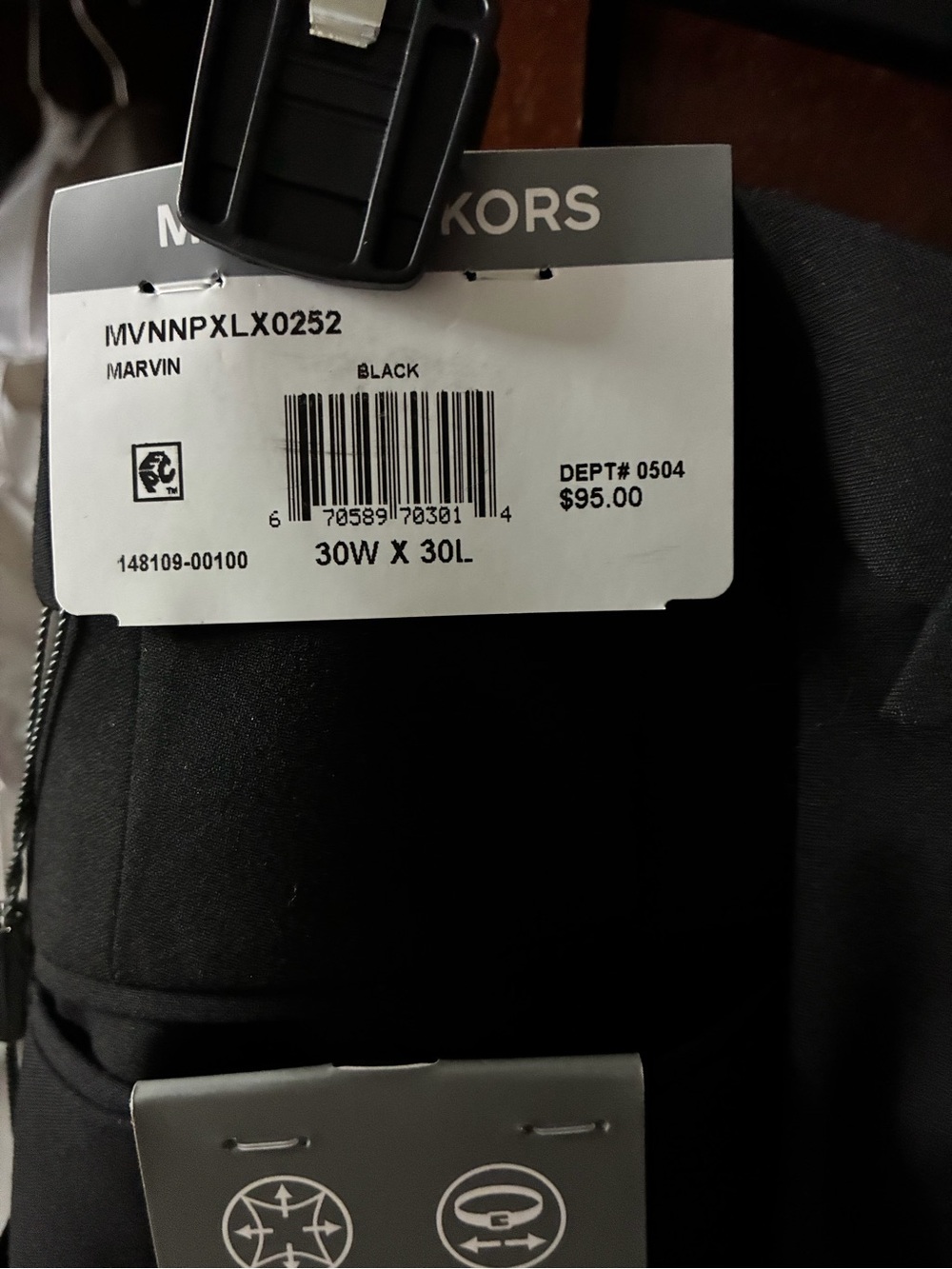 Michael Kors Black Marvin Trench Coat